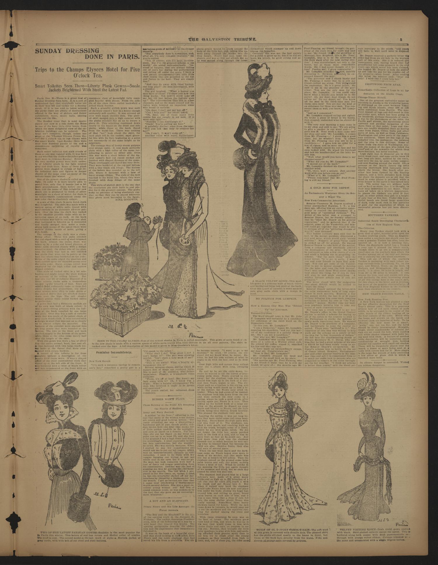 Galveston Tribune. (Galveston, Tex.), Vol. 20, No. 34, Ed. 1 Saturday, December 30, 1899
                                                
                                                    [Sequence #]: 5 of 8
                                                