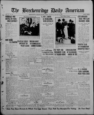 The Breckenridge Daily American (Breckenridge, Tex), Vol. 4, No. 169, Ed. 1, Wednesday, January 16, 1924