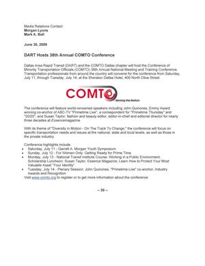 DART Hosts 38th Annual COMTO Conference