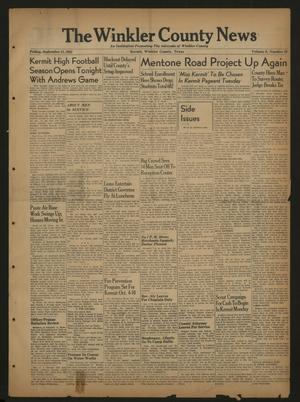 Primary view of object titled 'The Winkler County News (Kermit, Tex.), Vol. 6, No. 25, Ed. 1 Friday, September 11, 1942'.