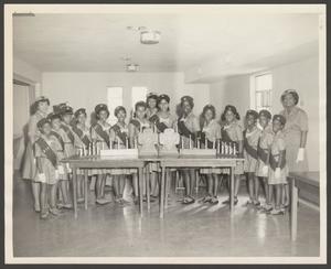[Girl Scout Troop #277 at a Candle Lighting Ceremony]