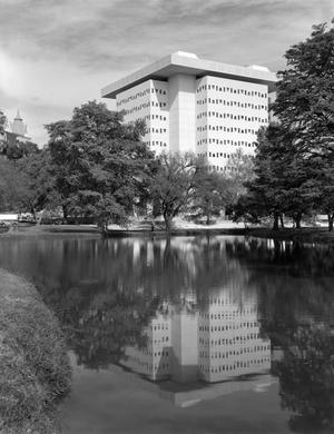 Primary view of object titled '[Pond near Building]'.