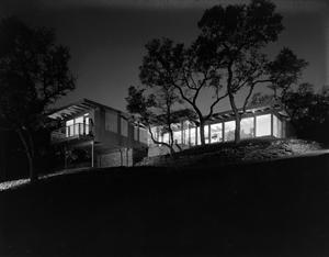 [Single-Story House on a Hill at Night]