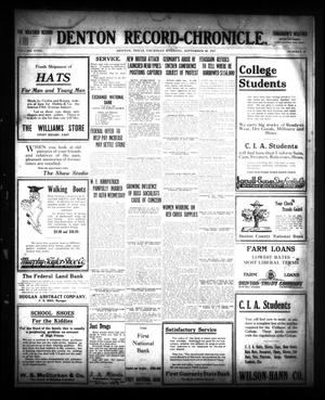 Denton Record-Chronicle. (Denton, Tex.), Vol. 28, No. 33, Ed. 1 Thursday, September 20, 1917