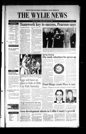 Primary view of object titled 'The Wylie News (Wylie, Tex.), Vol. 51, No. 43, Ed. 1 Wednesday, March 25, 1998'.