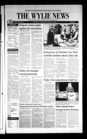 The Wylie News (Wylie, Tex.), Vol. 52, No. 25, Ed. 1 Wednesday, November 18, 1998