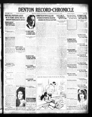 Denton Record-Chronicle (Denton, Tex.), Vol. 22, No. 172, Ed. 1 Thursday, March 2, 1922