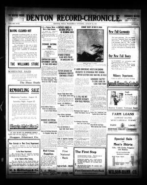 Denton Record-Chronicle. (Denton, Tex.), Vol. 28, No. 2, Ed. 1 Wednesday, August 15, 1917