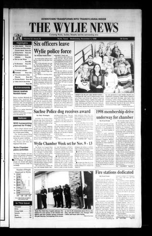 Primary view of object titled 'The Wylie News (Wylie, Tex.), Vol. 52, No. 23, Ed. 1 Wednesday, November 4, 1998'.