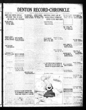 Denton Record-Chronicle (Denton, Tex.), Vol. 22, No. 181, Ed. 1 Monday, March 13, 1922