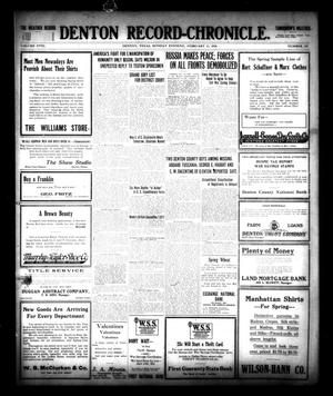 Denton Record-Chronicle. (Denton, Tex.), Vol. 18, No. 155, Ed. 1 Monday, February 11, 1918