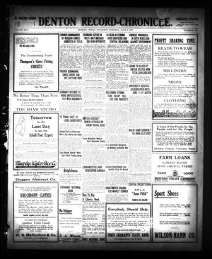 Denton Record-Chronicle. (Denton, Tex.), Vol. 27, No. 252, Ed. 1 Saturday, June 2, 1917