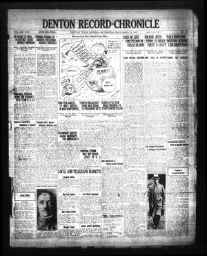 Denton Record-Chronicle (Denton, Tex.), Vol. 22, No. 25, Ed. 1 Monday, September 12, 1921