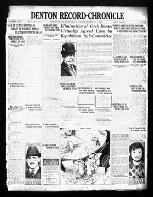 Denton Record-Chronicle (Denton, Tex.), Vol. 22, No. 171, Ed. 1 Wednesday, March 1, 1922