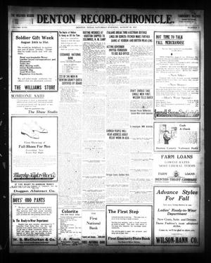 Denton Record-Chronicle. (Denton, Tex.), Vol. 28, No. 11, Ed. 1 Saturday, August 25, 1917