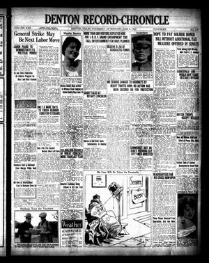 Denton Record-Chronicle (Denton, Tex.), Vol. 22, No. 256, Ed. 1 Thursday, June 8, 1922