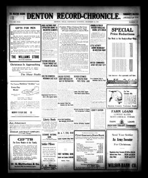 Denton Record-Chronicle. (Denton, Tex.), Vol. 18, No. 104, Ed. 1 Wednesday, December 12, 1917