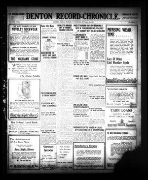 Denton Record-Chronicle. (Denton, Tex.), Vol. 28, No. 55, Ed. 1 Tuesday, October 16, 1917