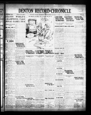 Denton Record-Chronicle (Denton, Tex.), Vol. 22, No. 52, Ed. 1 Thursday, October 13, 1921