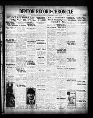 Denton Record-Chronicle (Denton, Tex.), Vol. 22, No. 60, Ed. 1 Saturday, October 22, 1921