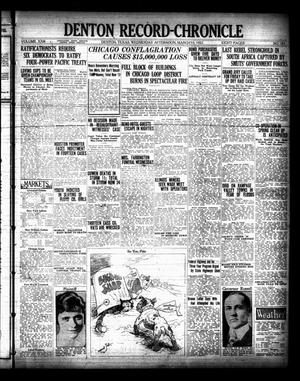 Denton Record-Chronicle (Denton, Tex.), Vol. 22, No. 183, Ed. 1 Wednesday, March 15, 1922