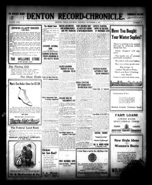 Denton Record-Chronicle. (Denton, Tex.), Vol. 18, No. 71, Ed. 1 Saturday, November 3, 1917