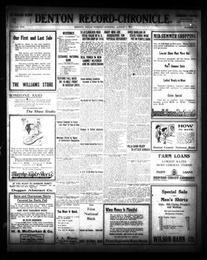 Denton Record-Chronicle. (Denton, Tex.), Vol. 27, No. 308, Ed. 1 Tuesday, August 7, 1917