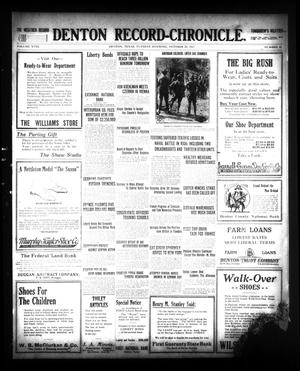 Denton Record-Chronicle. (Denton, Tex.), Vol. 28, No. 61, Ed. 1 Tuesday, October 23, 1917