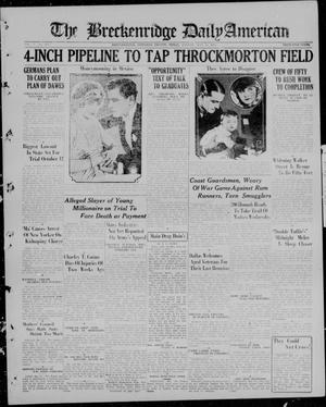 The Breckenridge Daily American (Breckenridge, Tex), Vol. 5, No. 272, Ed. 1, Monday, May 18, 1925