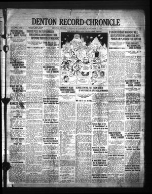 Primary view of object titled 'Denton Record-Chronicle (Denton, Tex.), Vol. 22, No. 74, Ed. 1 Tuesday, November 8, 1921'.