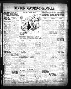 Denton Record-Chronicle (Denton, Tex.), Vol. 22, No. 28, Ed. 1 Thursday, September 15, 1921