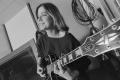 Photograph: [Lisa Wickware Playing Guitar During Meg Hentges Studio Session]