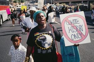 [Woman Participating in Texas Education Agency African American Protest, Number 2]