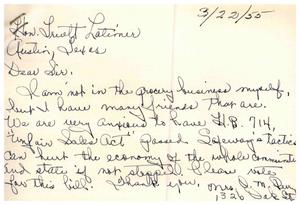 [Letter from Mrs. O. M. Perry to Truett Latimer, March 22, 1955] HSUL_1-08-04-055
