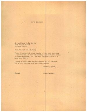 [Letter from Truett Latimer to Mr. and Mrs. B. L. Martin, April 19, 1955]