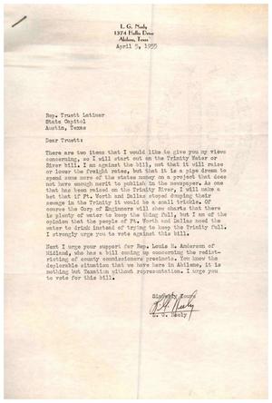 [Letter from L. G. Neely to Truett Latimer, April 5, 1955]