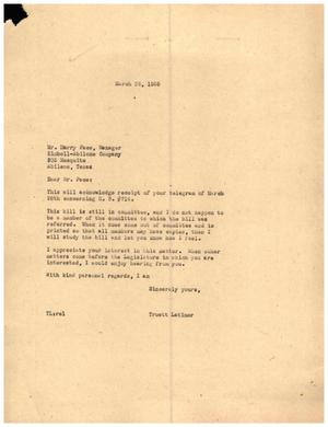 [Letter from Truett Latimer to Harry Pace, March 28, 1955]