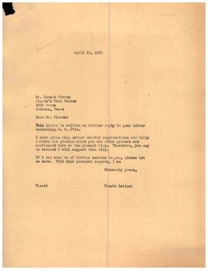 [Letter from Truett Latimer to Howard Pierce, April 19, 1955]