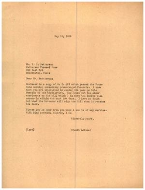 [Letter from Truett Latimer to F. H. Patterson, May 18, 1955]