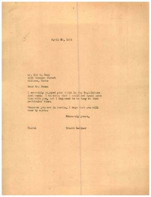 [Letter from Truett Latimer to Sid E. Pass, April 25, 1955]