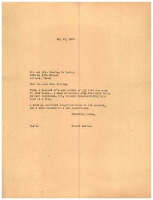 [Letter from Truett Latimer to Mr. and Mrs. Charles C. Norton, May 23, 1955]