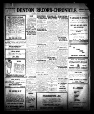 Denton Record-Chronicle. (Denton, Tex.), Vol. 19, No. 33, Ed. 1 Friday, September 20, 1918