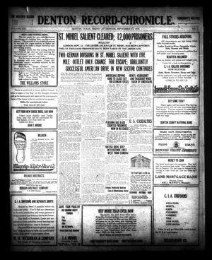 Denton Record-Chronicle. (Denton, Tex.), Vol. 19, No. 27, Ed. 1 Friday, September 13, 1918