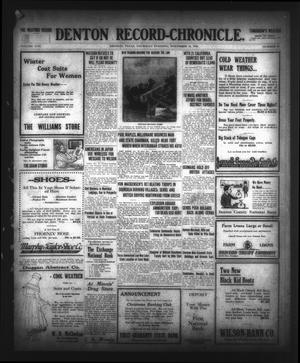 Denton Record-Chronicle. (Denton, Tex.), Vol. 17, No. 82, Ed. 1 Thursday, November 16, 1916