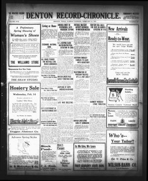 Denton Record-Chronicle. (Denton, Tex.), Vol. 17, No. 158, Ed. 1 Tuesday, February 13, 1917