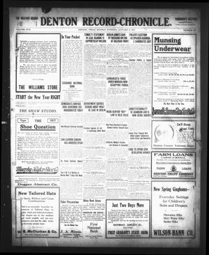 Denton Record-Chronicle. (Denton, Tex.), Vol. 17, No. 127, Ed. 1 Monday, January 8, 1917