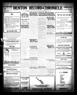 Denton Record-Chronicle. (Denton, Tex.), Vol. 19, No. 24, Ed. 1 Tuesday, September 10, 1918