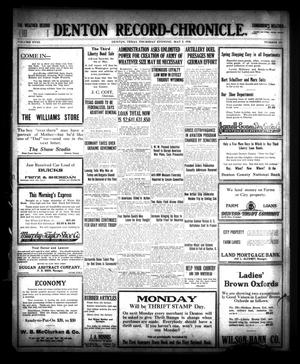 Denton Record-Chronicle. (Denton, Tex.), Vol. 18, No. 224, Ed. 1 Thursday, May 2, 1918