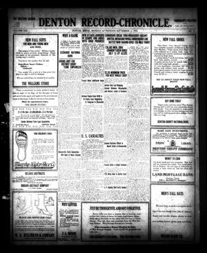 Denton Record-Chronicle. (Denton, Tex.), Vol. 19, No. 17, Ed. 1 Monday, September 2, 1918