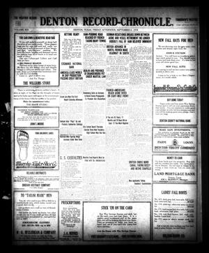 Denton Record-Chronicle. (Denton, Tex.), Vol. 19, No. 21, Ed. 1 Friday, September 6, 1918